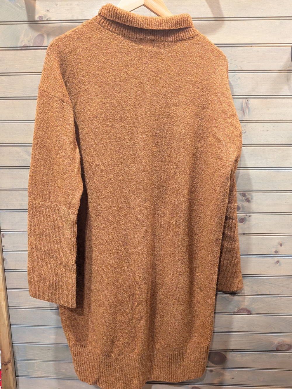 a new day Camel Midi Turtleneck Sweater Dress